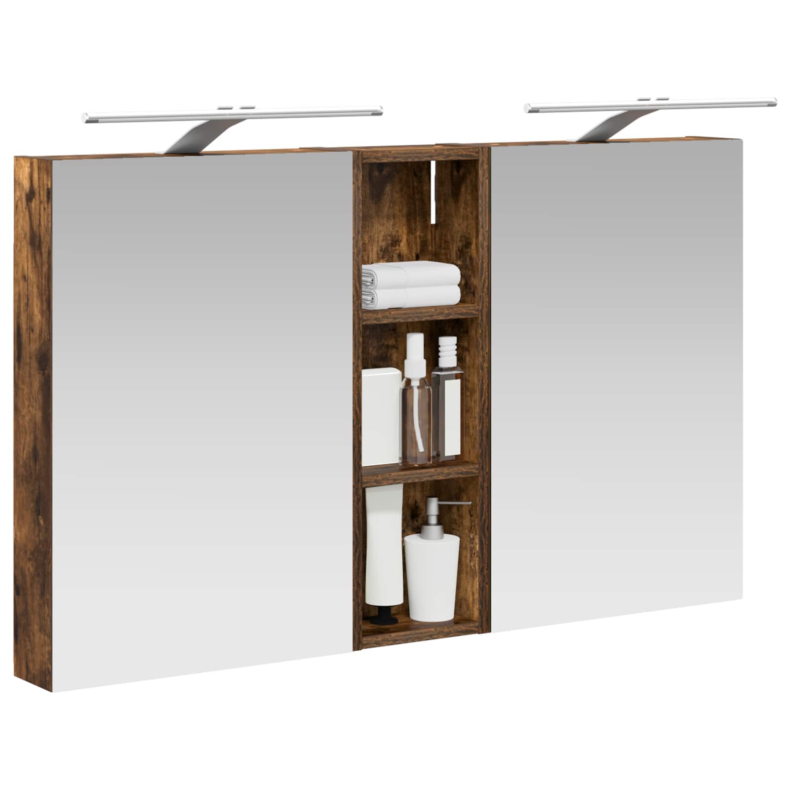 Badezimmerschrank-Set 3 pcs 100 x 10,5 x 60,5 cm Holzwerkstoff