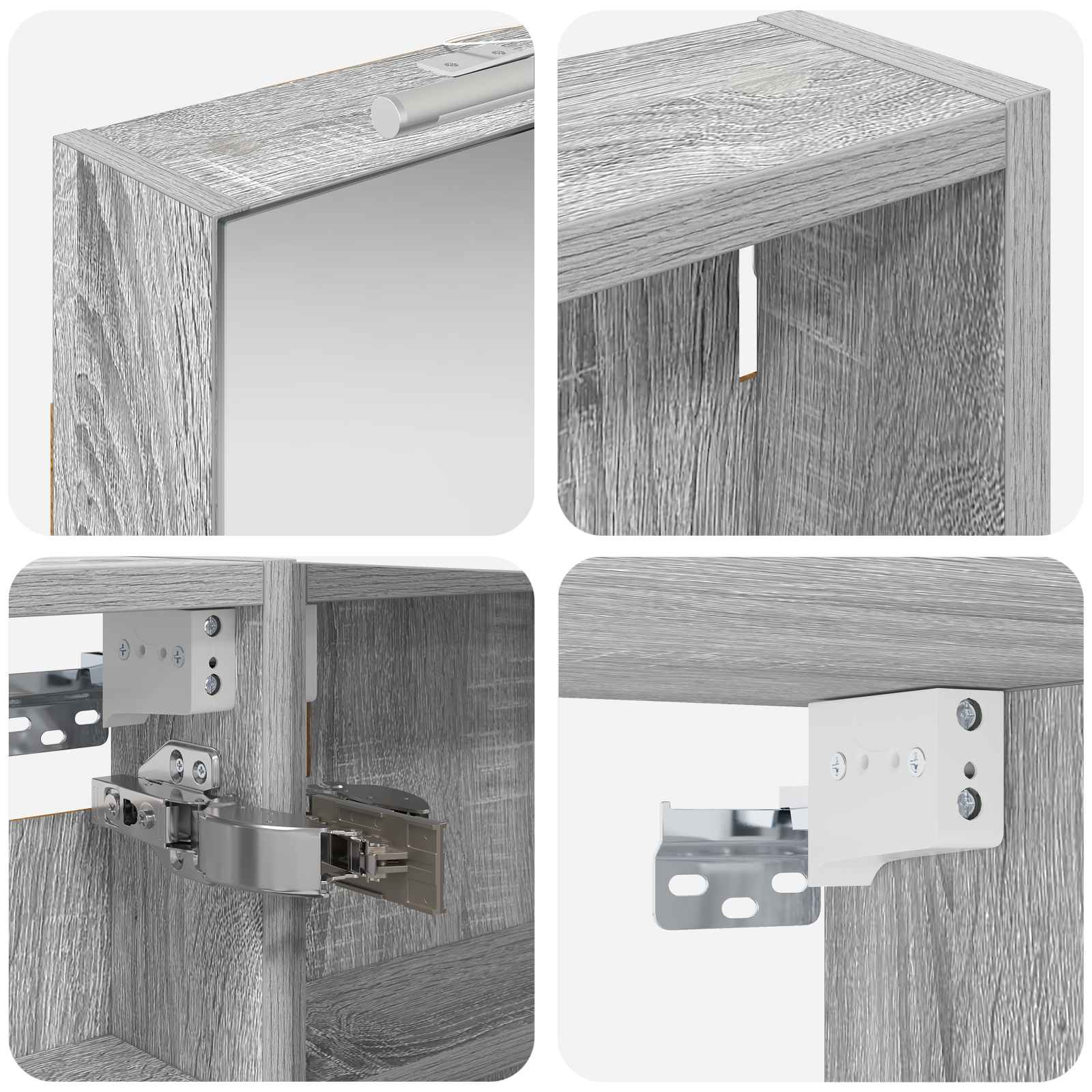 Badezimmerschrank-Set 3 pcs 100 x 10,5 x 60,5 cm Holzwerkstoff