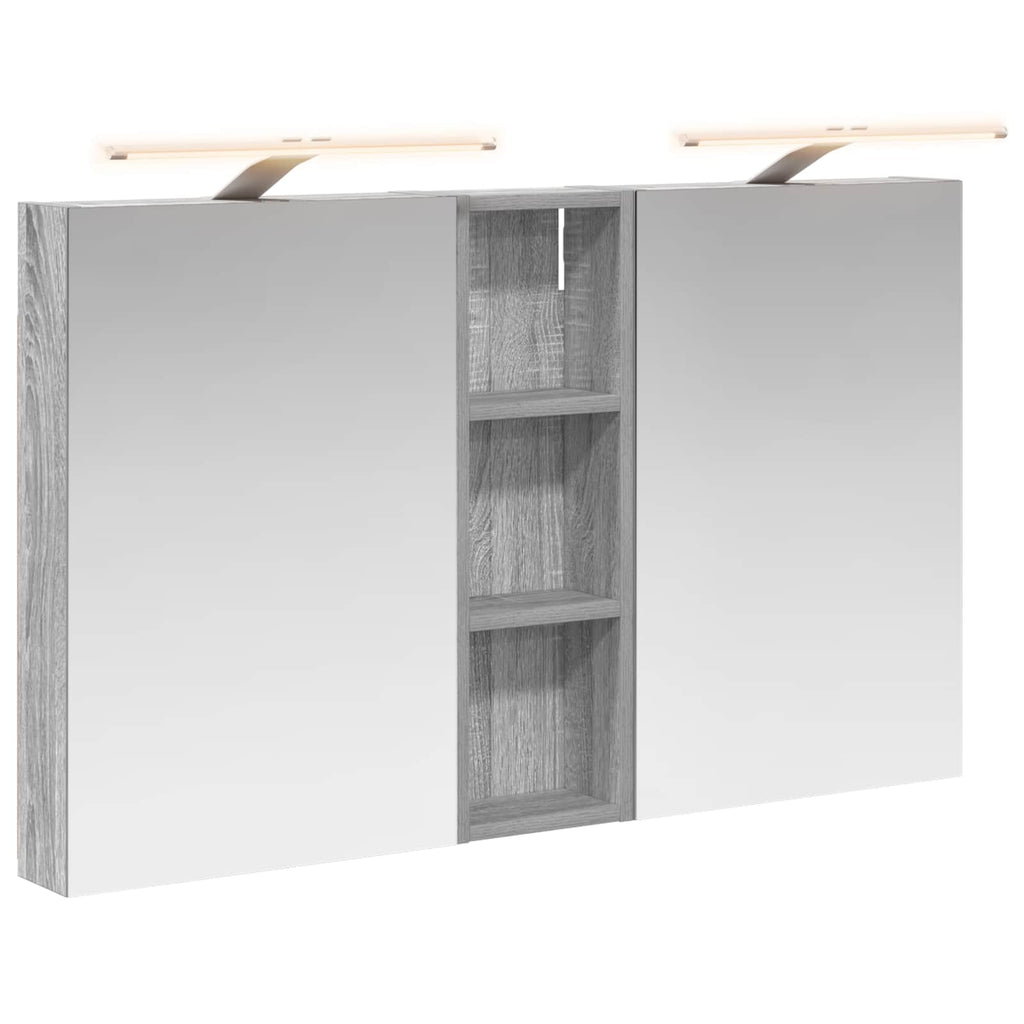 Badezimmerschrank-Set 3 pcs 100 x 10,5 x 60,5 cm Holzwerkstoff