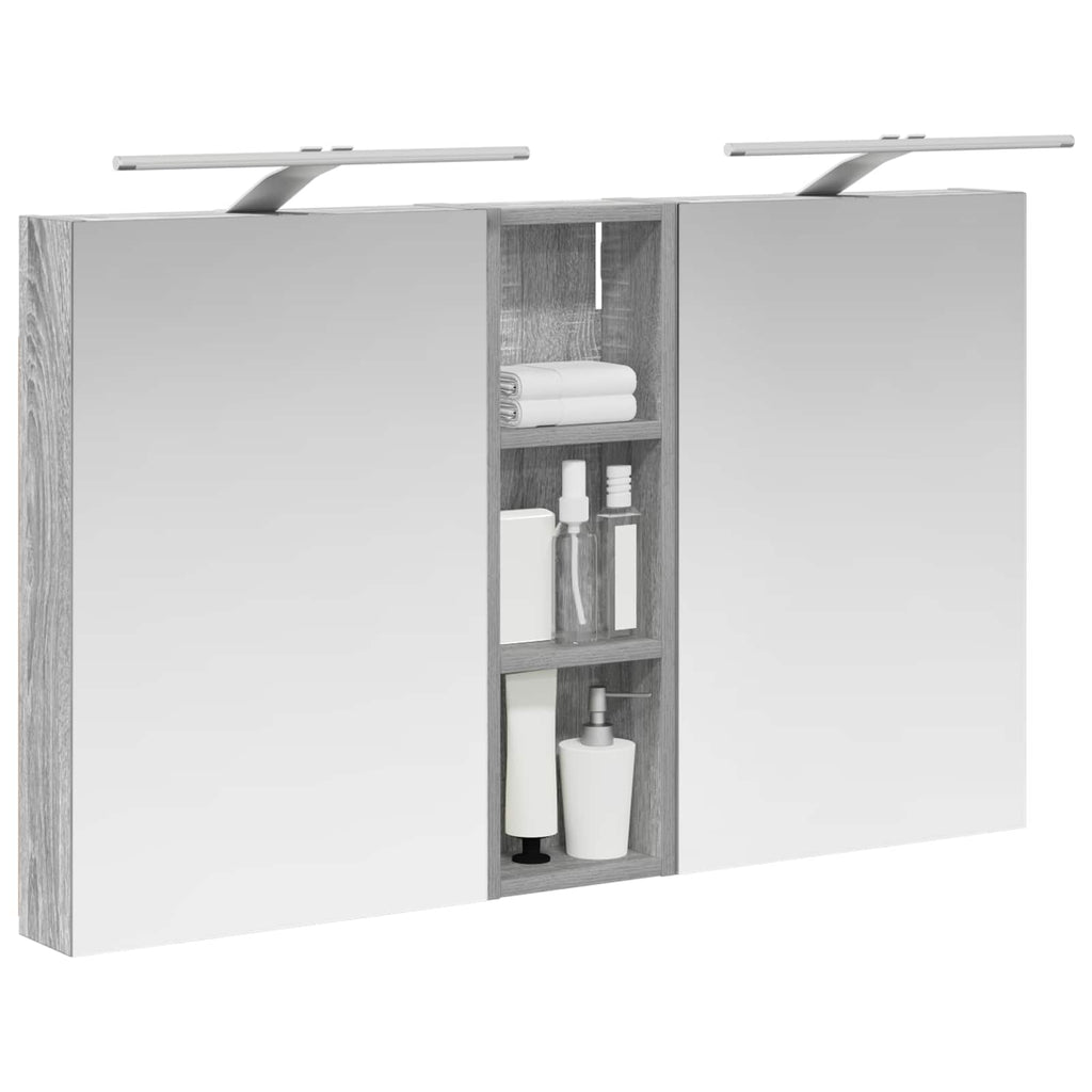 Badezimmerschrank-Set 3 pcs 100 x 10,5 x 60,5 cm Holzwerkstoff
