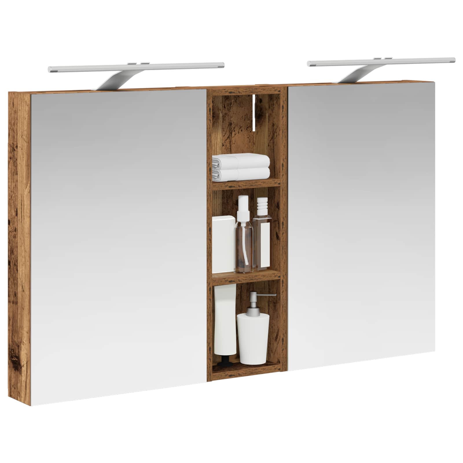 Badezimmerschrank-Set 3 pcs 100 x 10,5 x 60,5 cm Holzwerkstoff