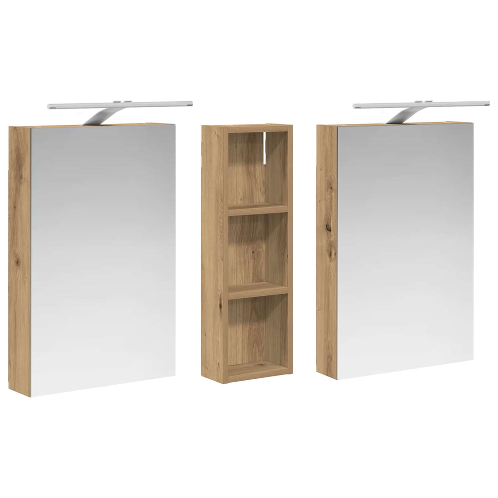 Badezimmerschrank-Set 3 pcs 100 x 10,5 x 60,5 cm Holzwerkstoff
