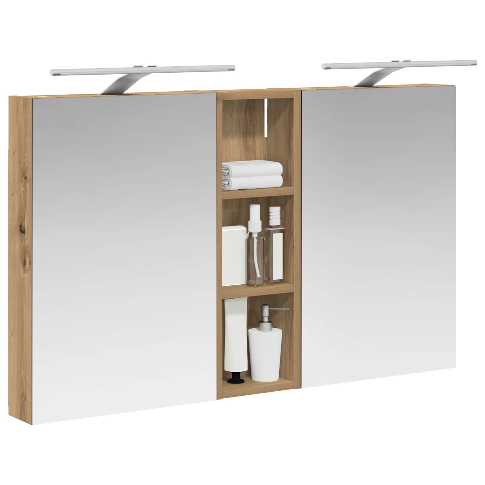 Badezimmerschrank-Set 3 pcs 100 x 10,5 x 60,5 cm Holzwerkstoff
