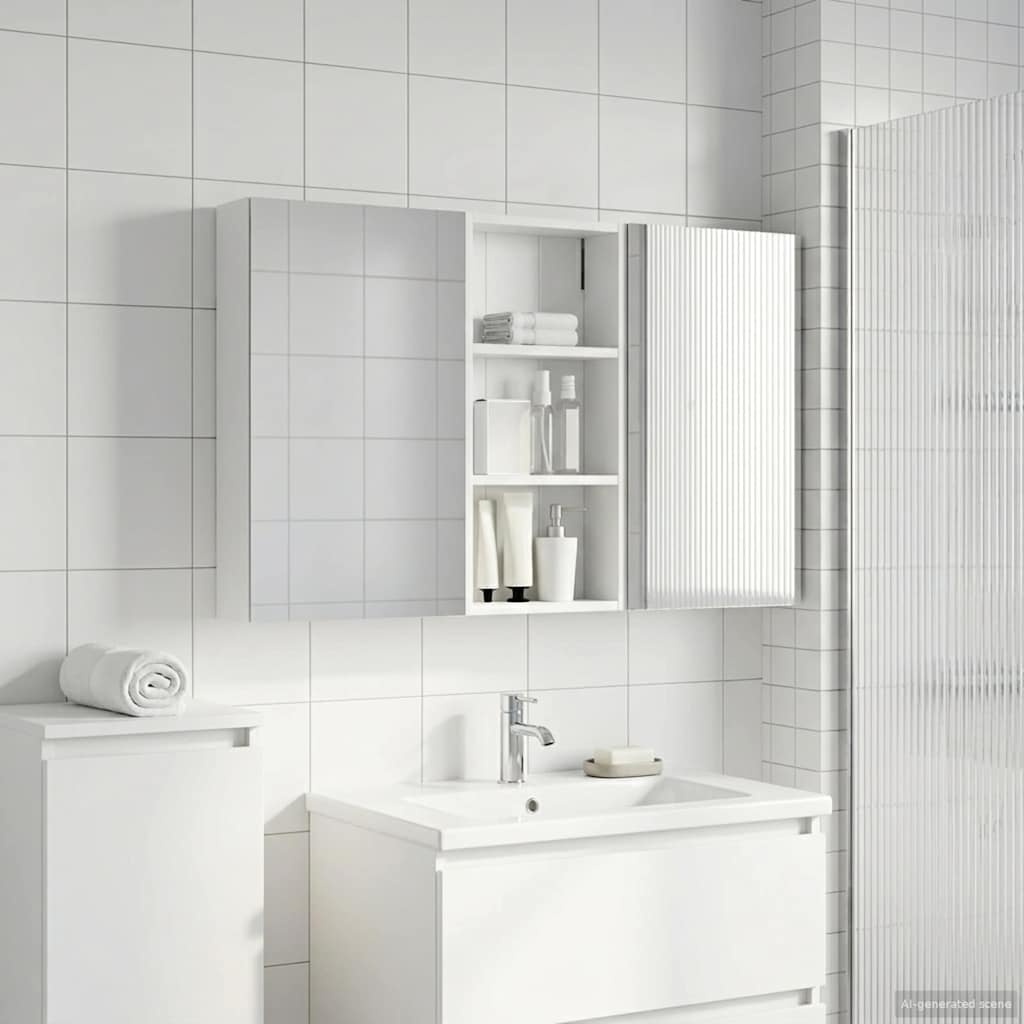Badezimmerschrank-Set 3 pcs 110 x 10,5 x 60,5 cm Holzwerkstoff