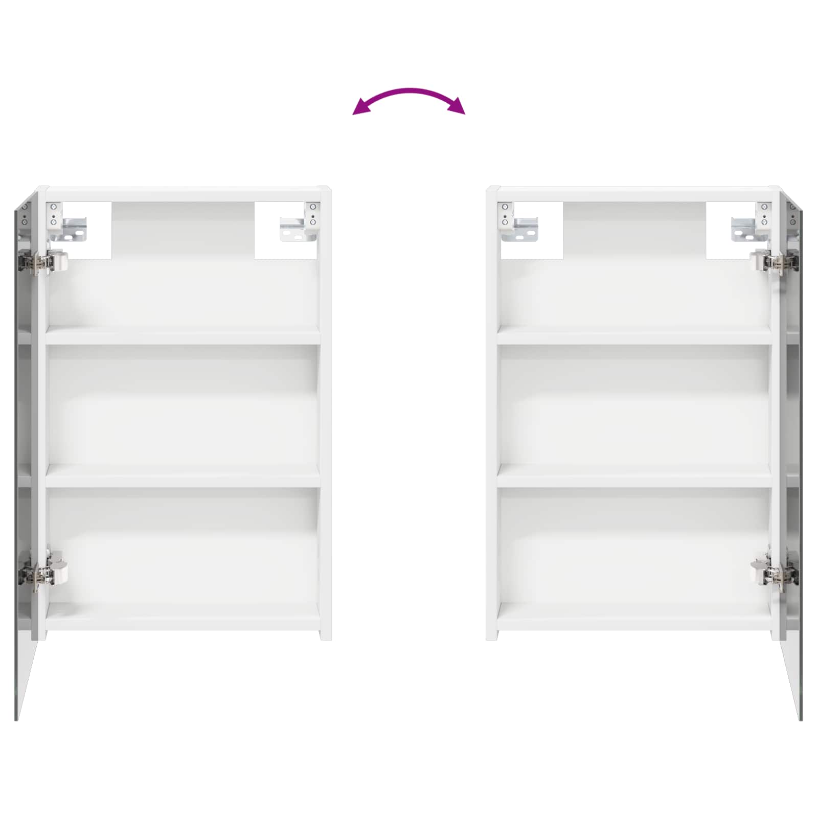 Badezimmerschrank-Set 3 pcs 110 x 10,5 x 60,5 cm Holzwerkstoff