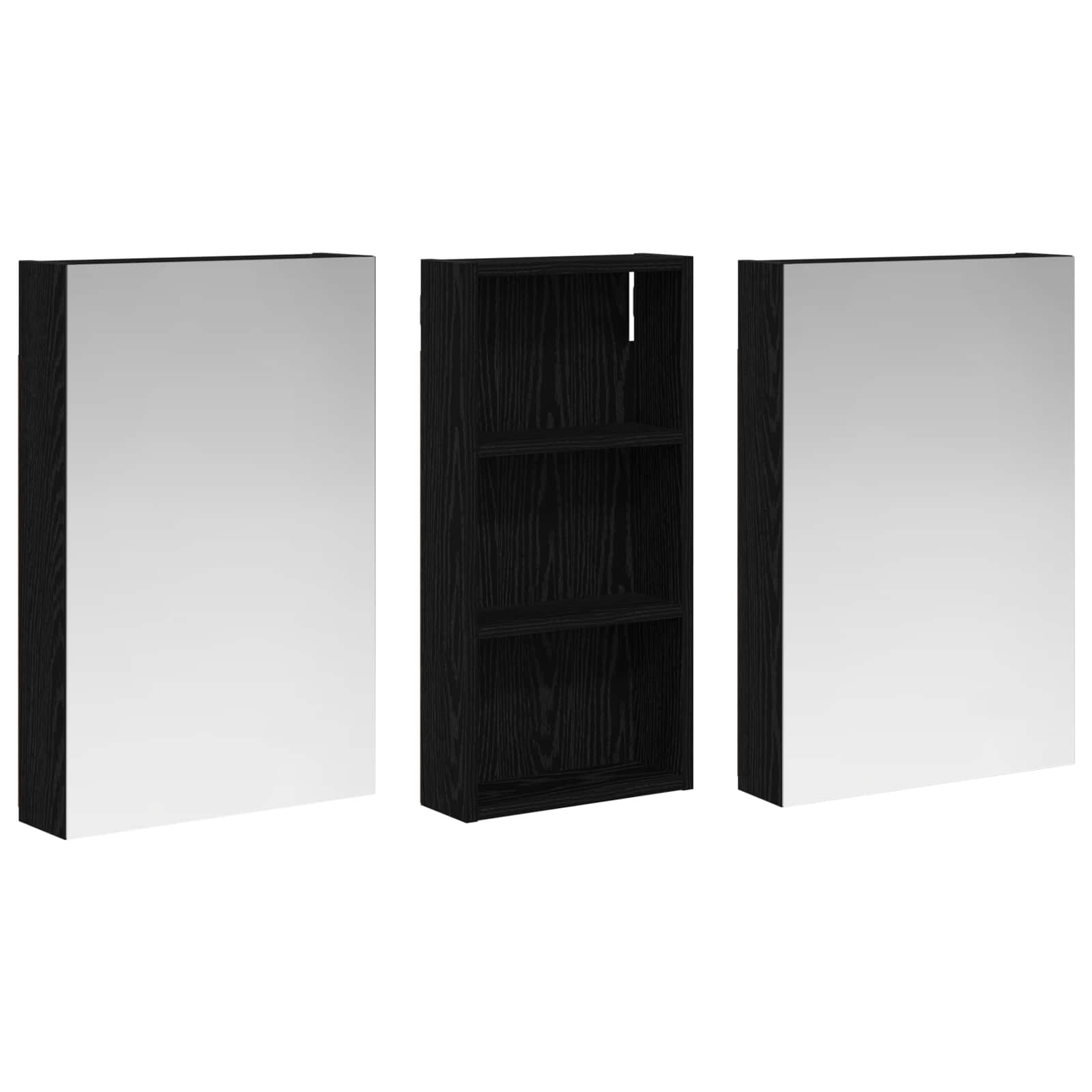 Badezimmerschrank-Set 3 pcs 110 x 10,5 x 60,5 cm Holzwerkstoff