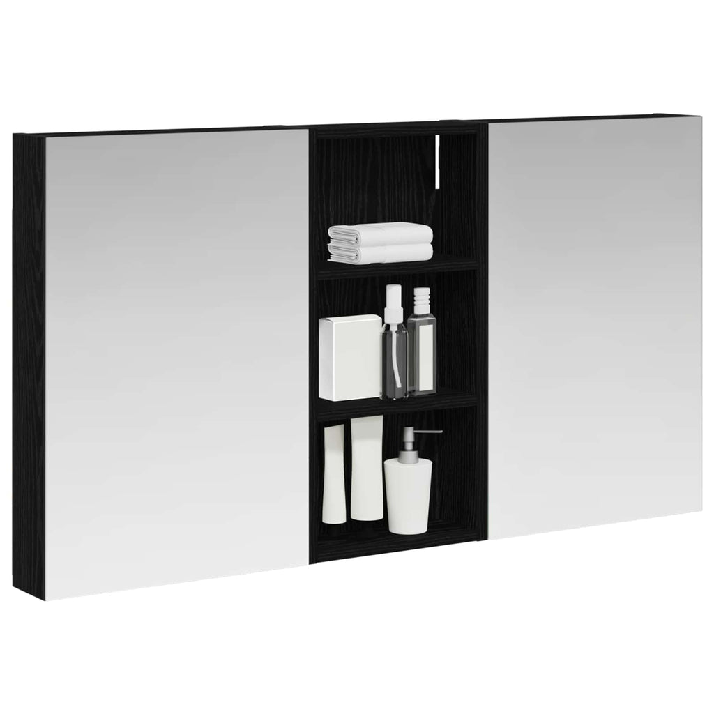 Badezimmerschrank-Set 3 pcs 110 x 10,5 x 60,5 cm Holzwerkstoff