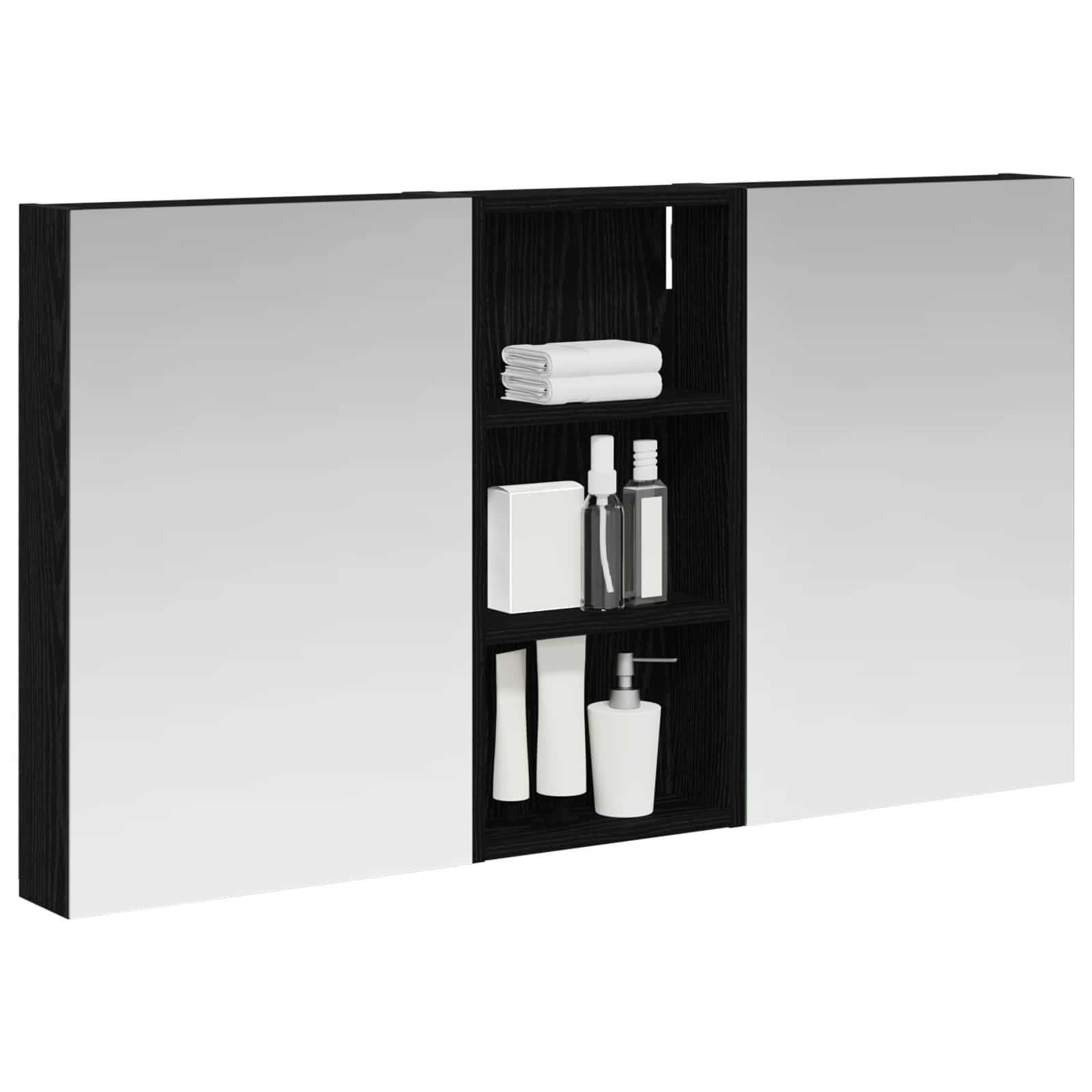 Badezimmerschrank-Set 3 pcs 110 x 10,5 x 60,5 cm Holzwerkstoff