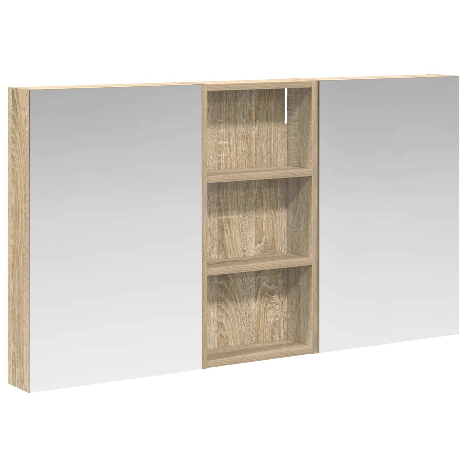 Badezimmerschrank-Set 3 pcs 110 x 10,5 x 60,5 cm Holzwerkstoff