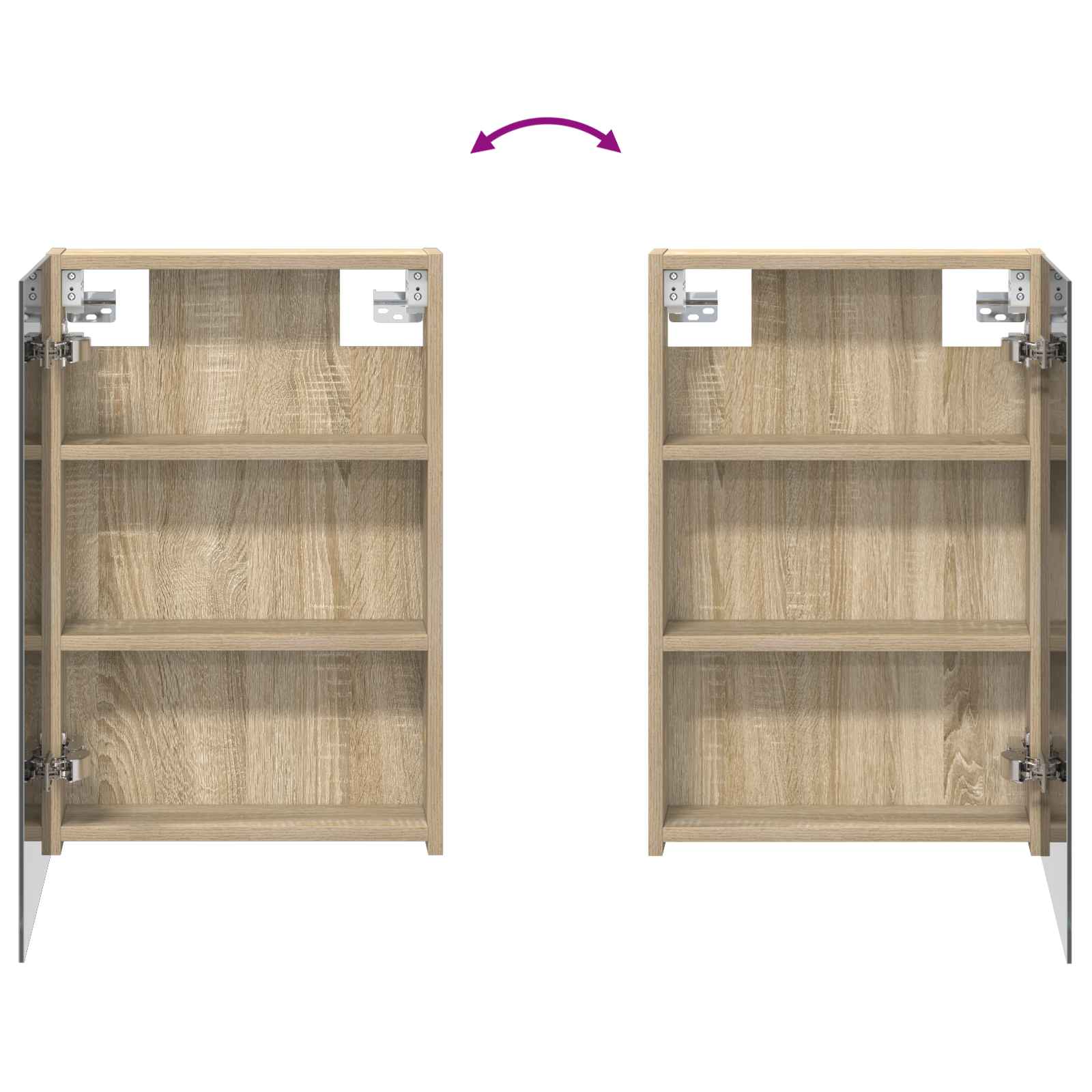 Badezimmerschrank-Set 3 pcs 110 x 10,5 x 60,5 cm Holzwerkstoff