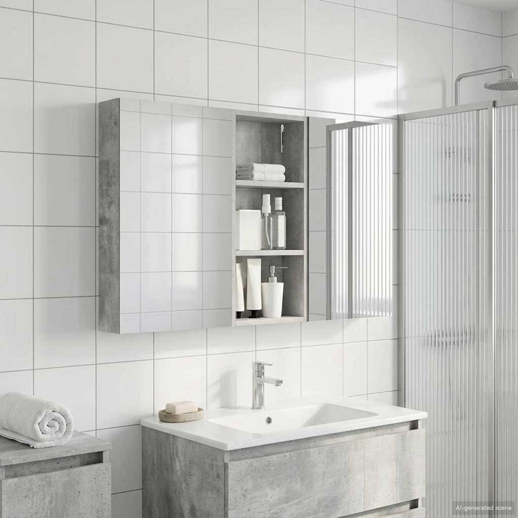 Badezimmerschrank-Set 3 pcs 110 x 10,5 x 60,5 cm Holzwerkstoff