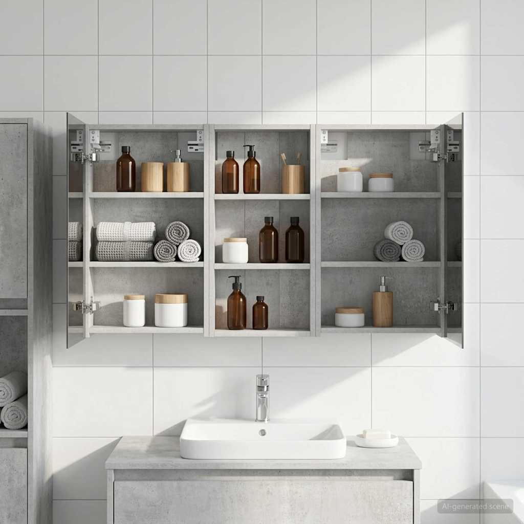 Badezimmerschrank-Set 3 pcs 110 x 10,5 x 60,5 cm Holzwerkstoff