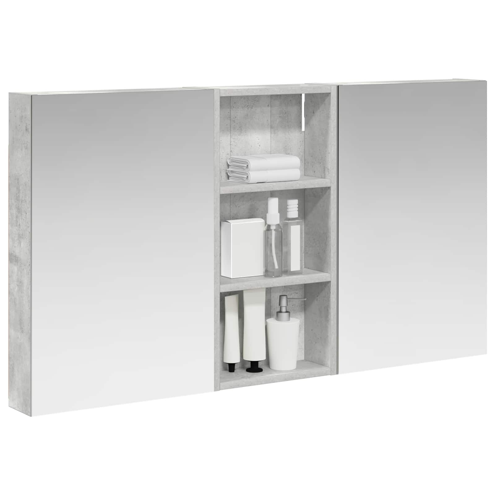 Badezimmerschrank-Set 3 pcs 110 x 10,5 x 60,5 cm Holzwerkstoff