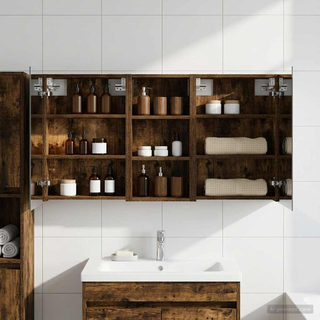 Badezimmerschrank-Set 3 pcs 110 x 10,5 x 60,5 cm Holzwerkstoff