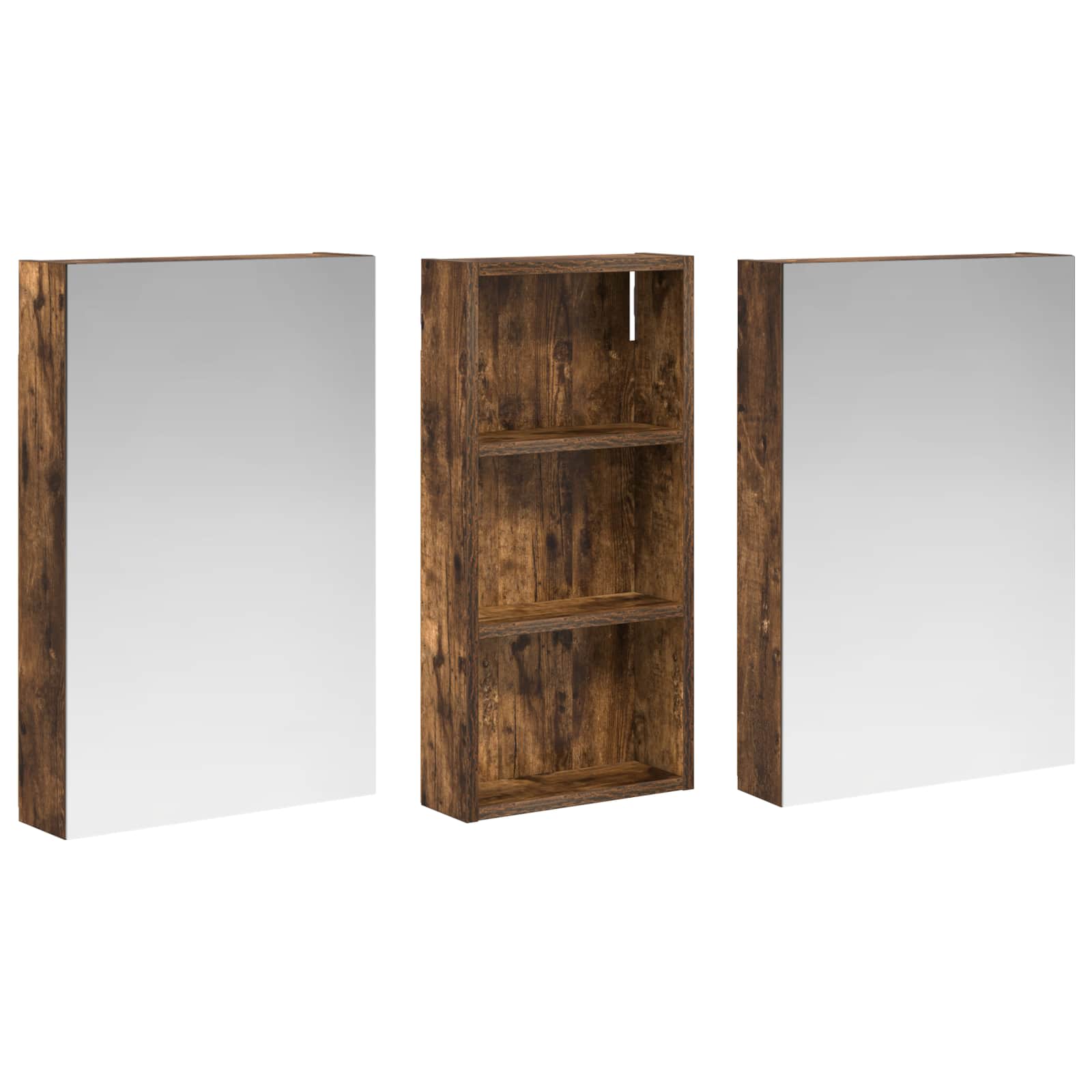 Badezimmerschrank-Set 3 pcs 110 x 10,5 x 60,5 cm Holzwerkstoff