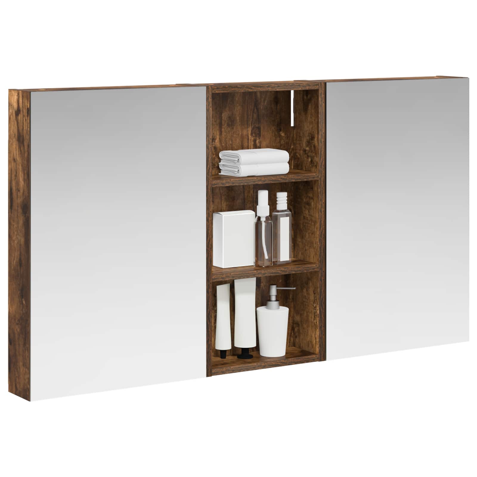 Badezimmerschrank-Set 3 pcs 110 x 10,5 x 60,5 cm Holzwerkstoff