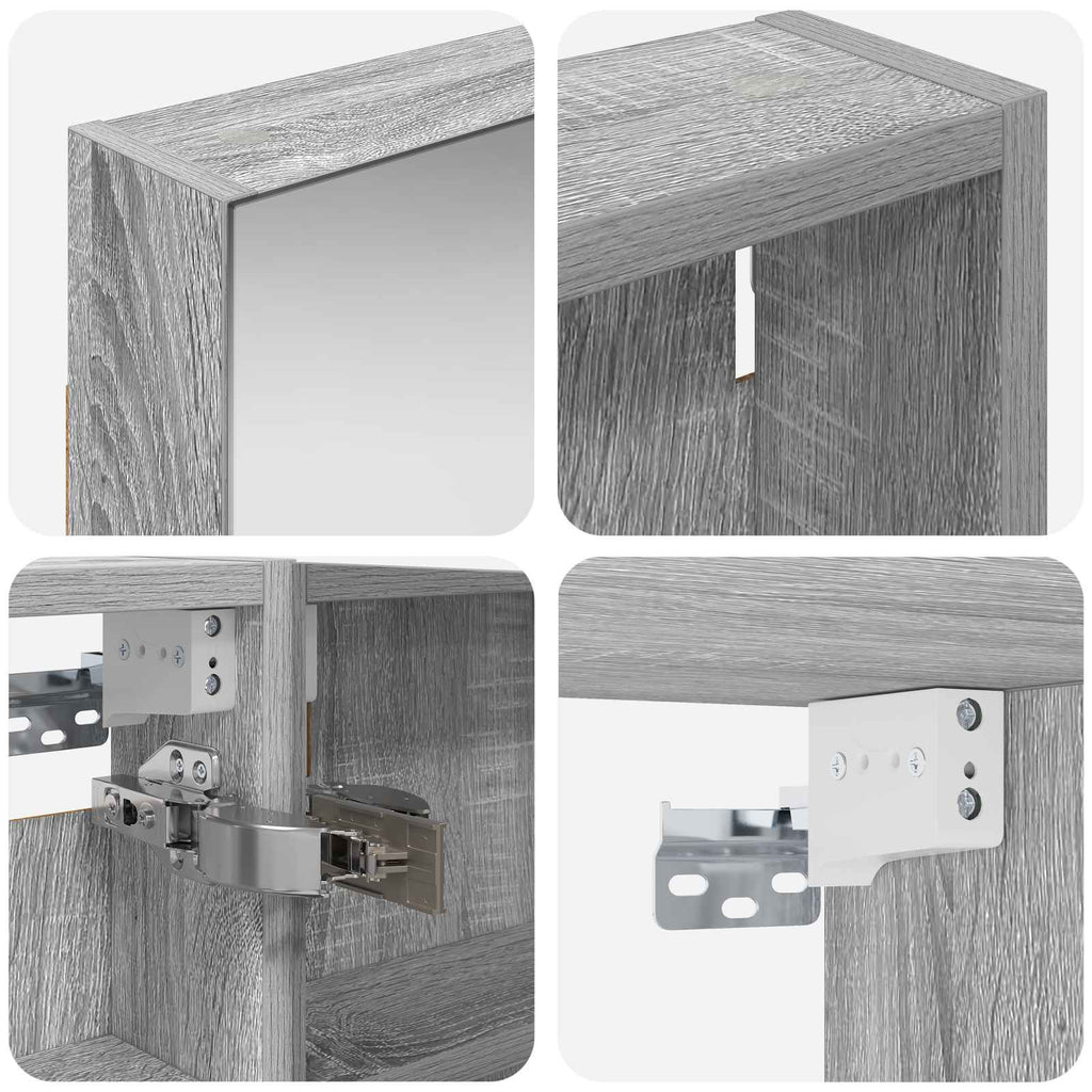 Badezimmerschrank-Set 3 pcs 110 x 10,5 x 60,5 cm Holzwerkstoff