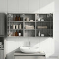 Badezimmerschrank-Set 3 pcs 110 x 10,5 x 60,5 cm Holzwerkstoff