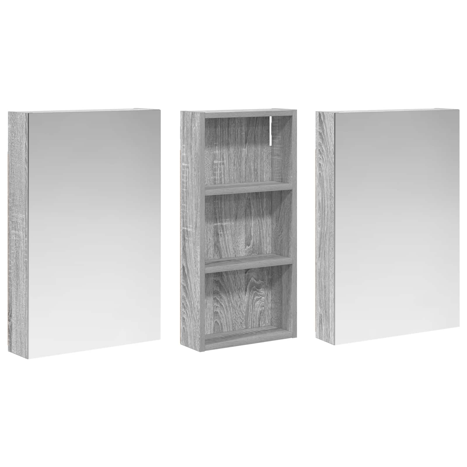 Badezimmerschrank-Set 3 pcs 110 x 10,5 x 60,5 cm Holzwerkstoff