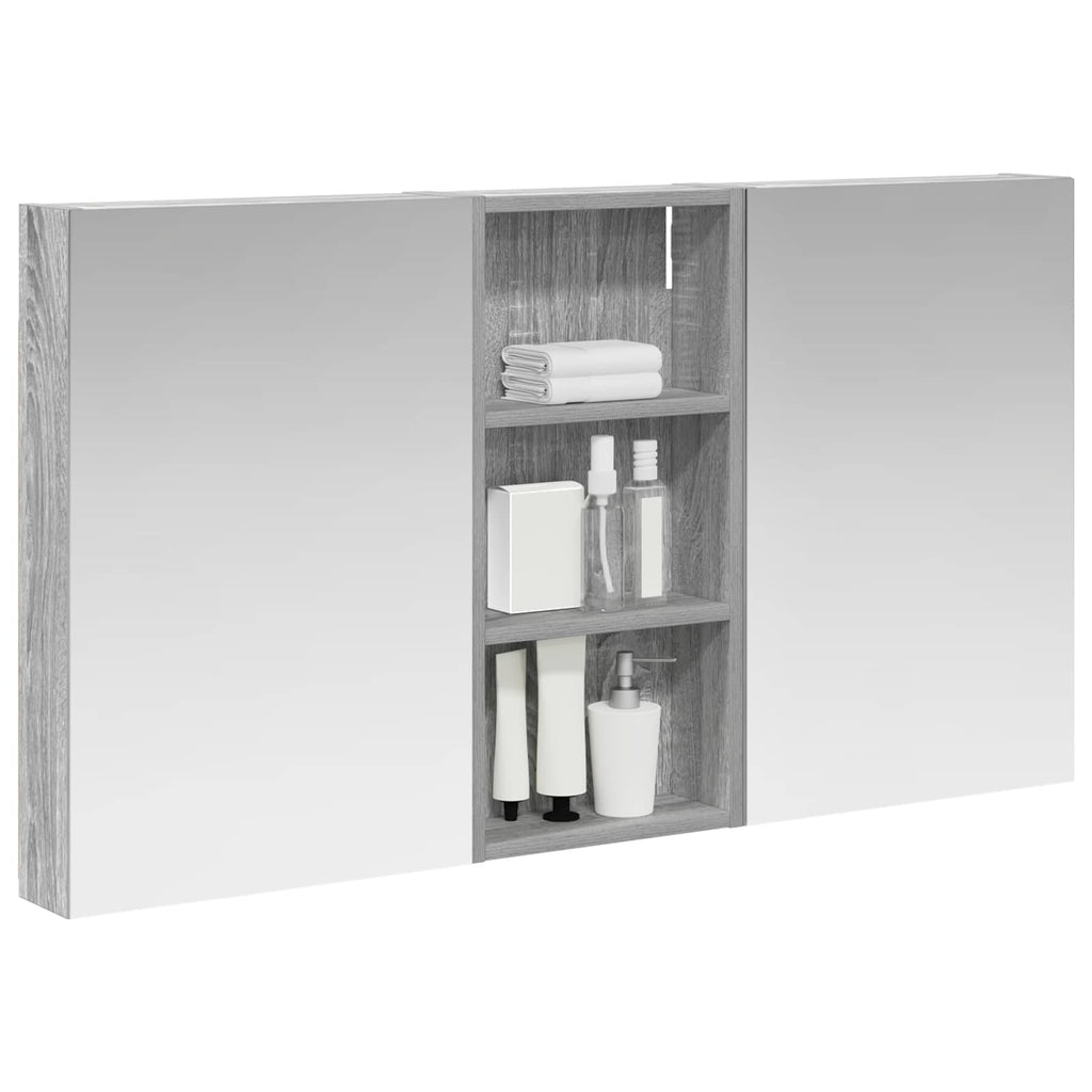 Badezimmerschrank-Set 3 pcs 110 x 10,5 x 60,5 cm Holzwerkstoff