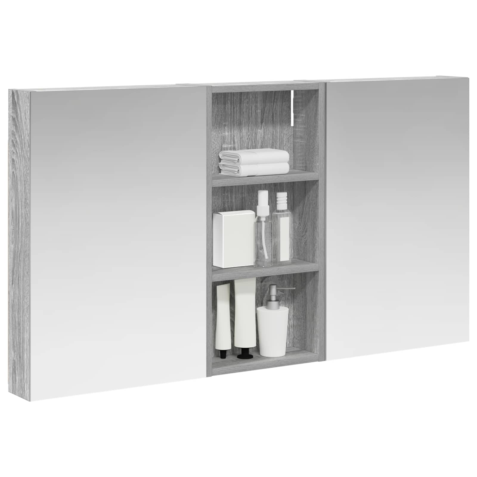 Badezimmerschrank-Set 3 pcs 110 x 10,5 x 60,5 cm Holzwerkstoff
