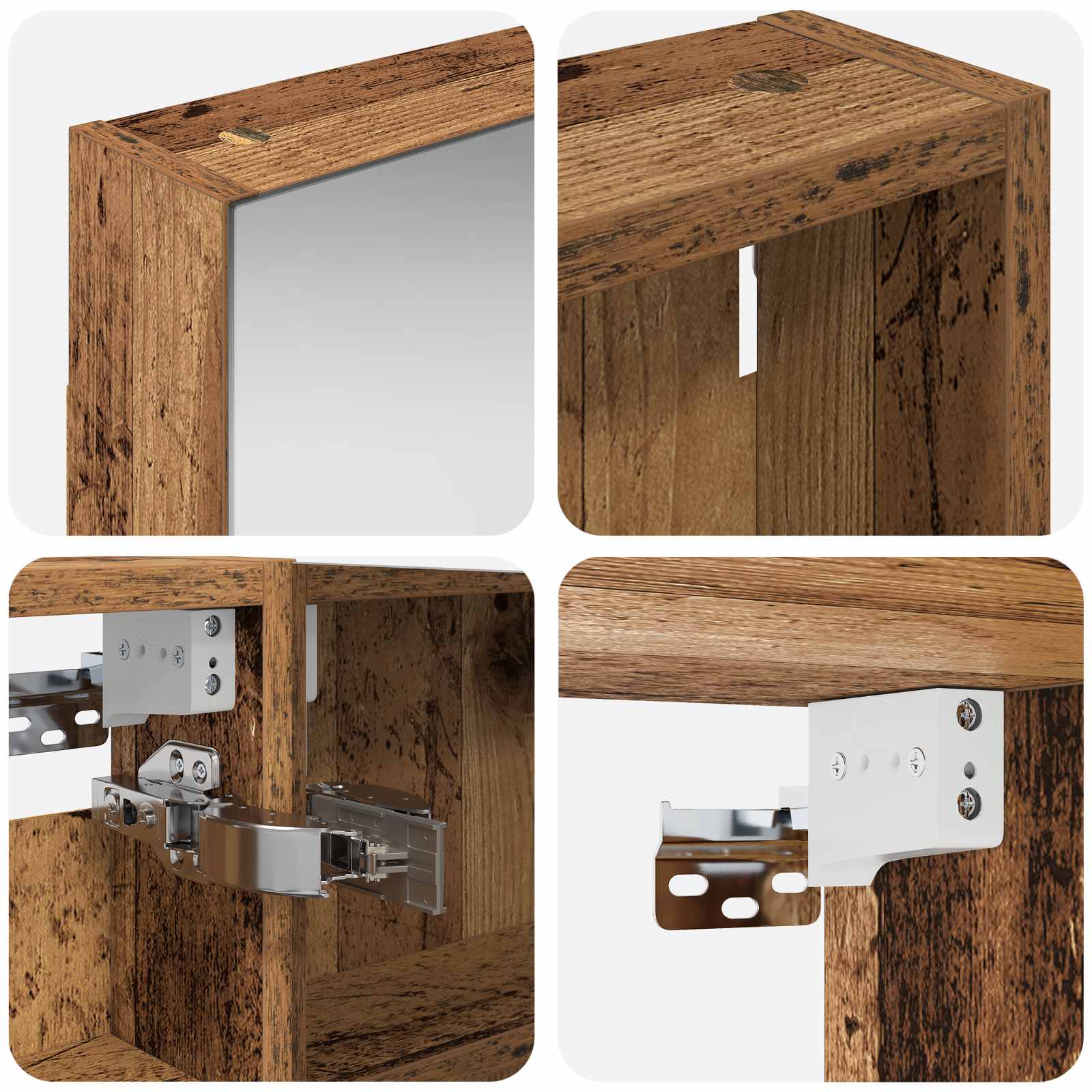 Badezimmerschrank-Set 3 pcs 110 x 10,5 x 60,5 cm Holzwerkstoff