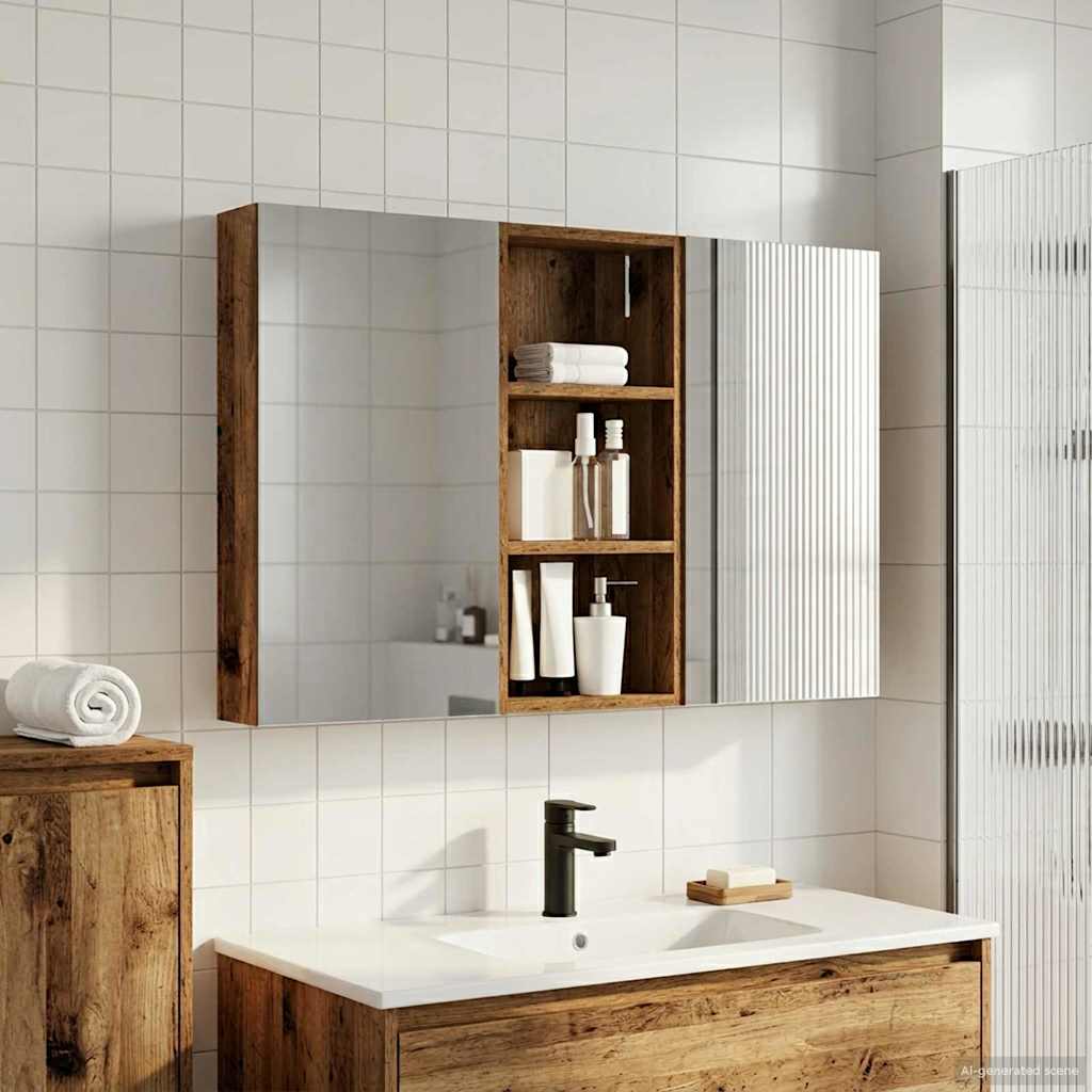 Badezimmerschrank-Set 3 pcs 110 x 10,5 x 60,5 cm Holzwerkstoff