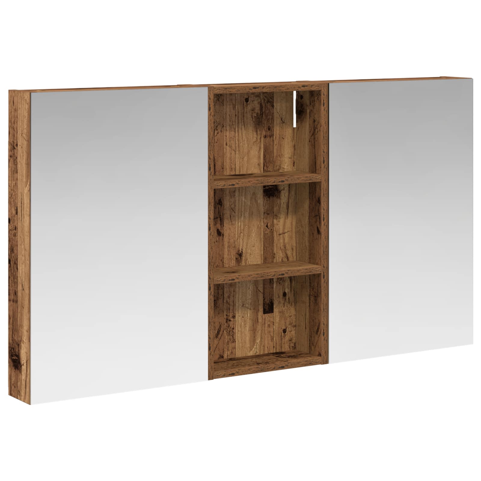 Badezimmerschrank-Set 3 pcs 110 x 10,5 x 60,5 cm Holzwerkstoff