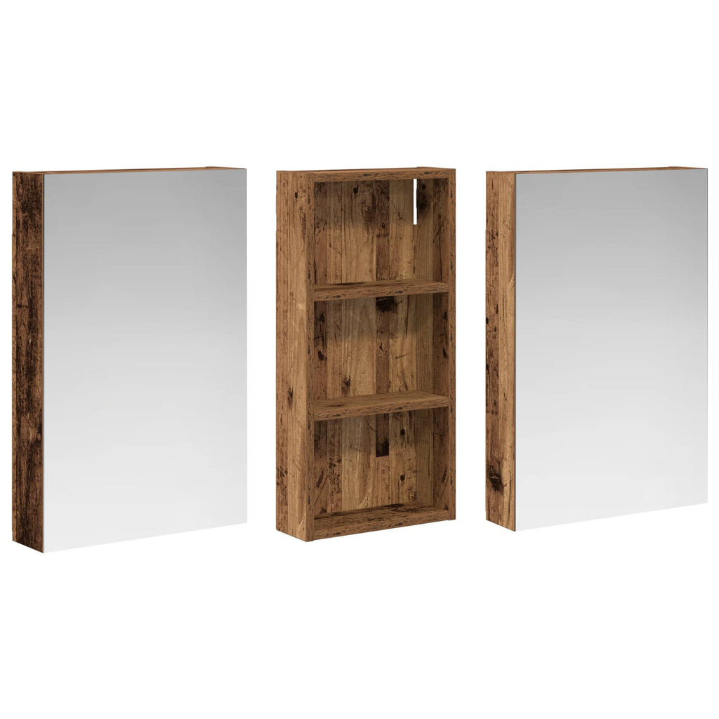 Badezimmerschrank-Set 3 pcs 110 x 10,5 x 60,5 cm Holzwerkstoff