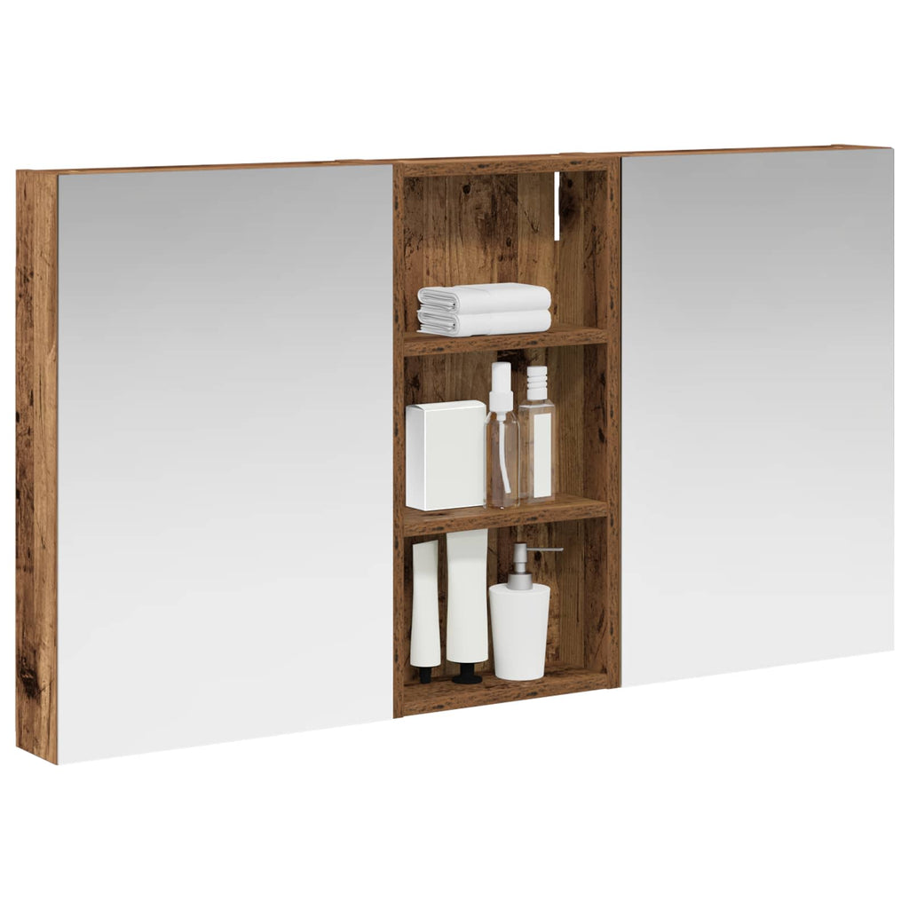 Badezimmerschrank-Set 3 pcs 110 x 10,5 x 60,5 cm Holzwerkstoff