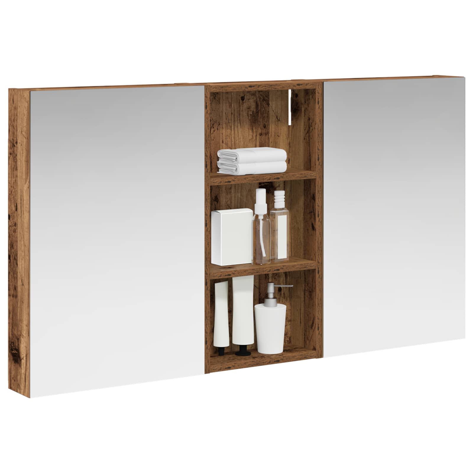 Badezimmerschrank-Set 3 pcs 110 x 10,5 x 60,5 cm Holzwerkstoff