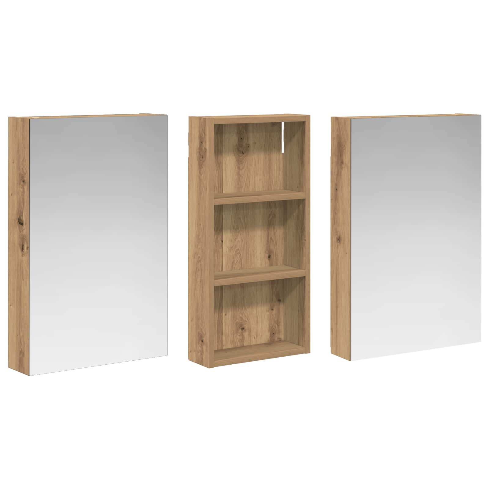 Badezimmerschrank-Set 3 pcs 110 x 10,5 x 60,5 cm Holzwerkstoff
