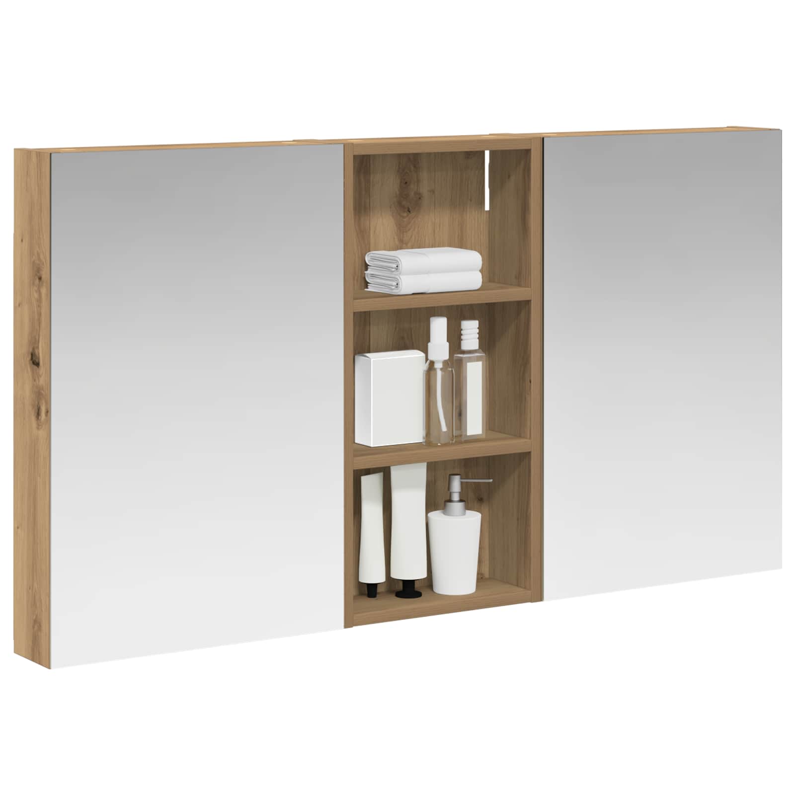 Badezimmerschrank-Set 3 pcs 110 x 10,5 x 60,5 cm Holzwerkstoff