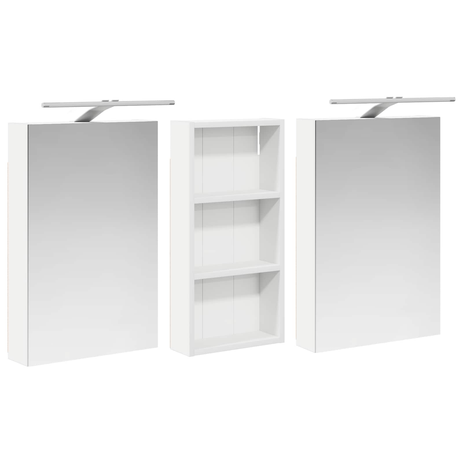 Badezimmerschrank-Set 3 pcs 110 x 10,5 x 60,5 cm Holzwerkstoff