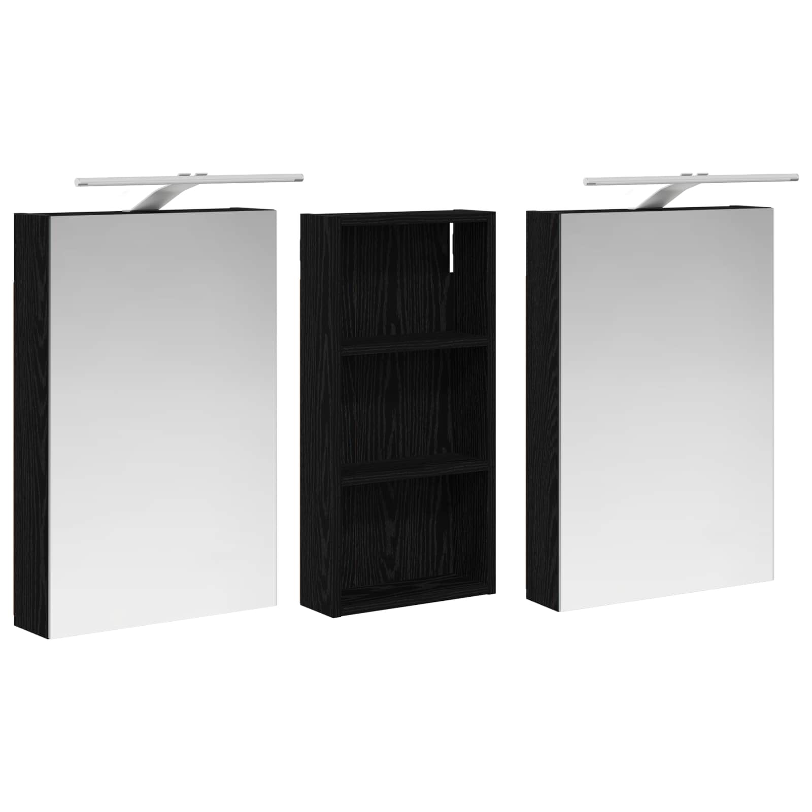 Badezimmerschrank-Set 3 pcs 110 x 10,5 x 60,5 cm Holzwerkstoff