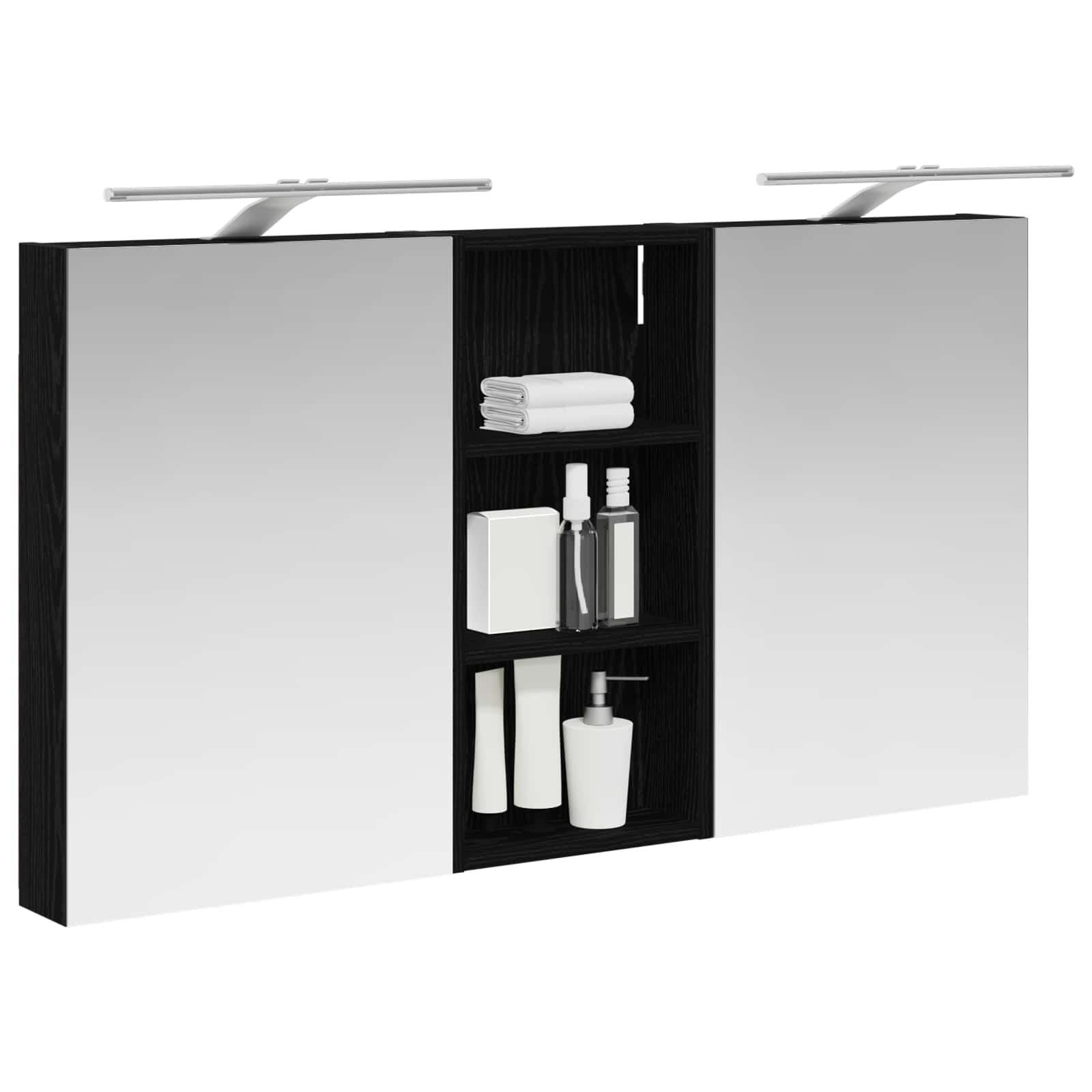 Badezimmerschrank-Set 3 pcs 110 x 10,5 x 60,5 cm Holzwerkstoff