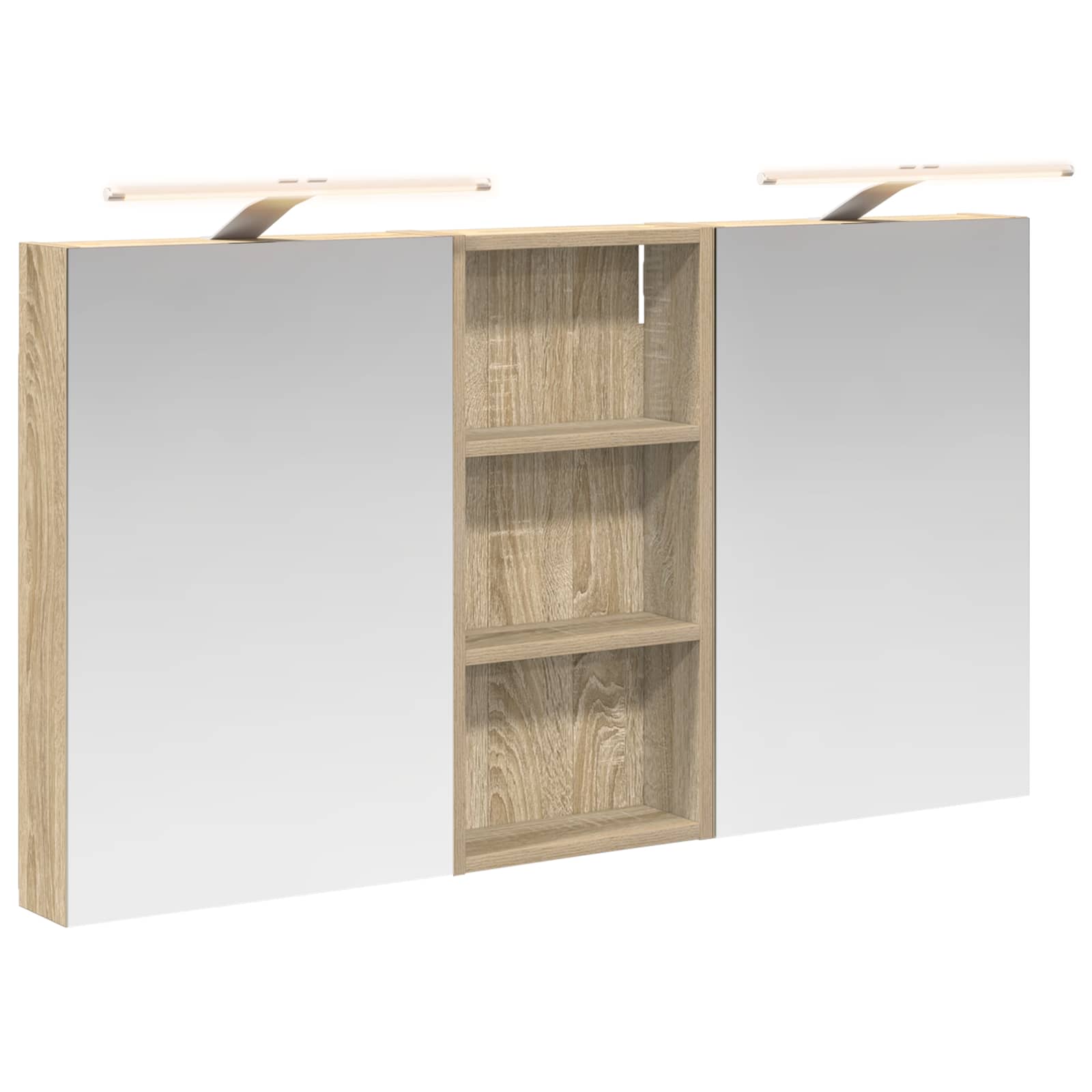 Badezimmerschrank-Set 3 pcs 110 x 10,5 x 60,5 cm Holzwerkstoff