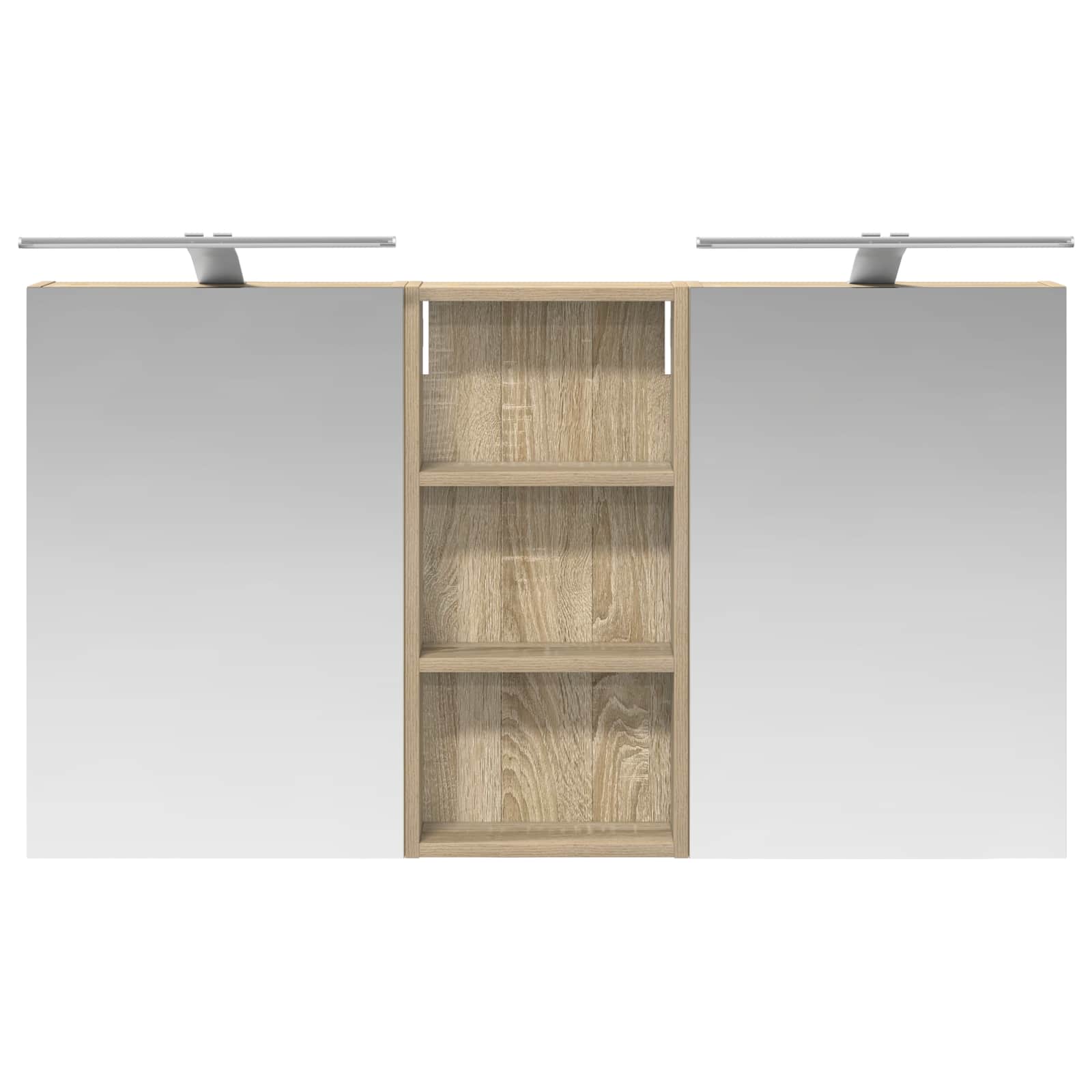 Badezimmerschrank-Set 3 pcs 110 x 10,5 x 60,5 cm Holzwerkstoff