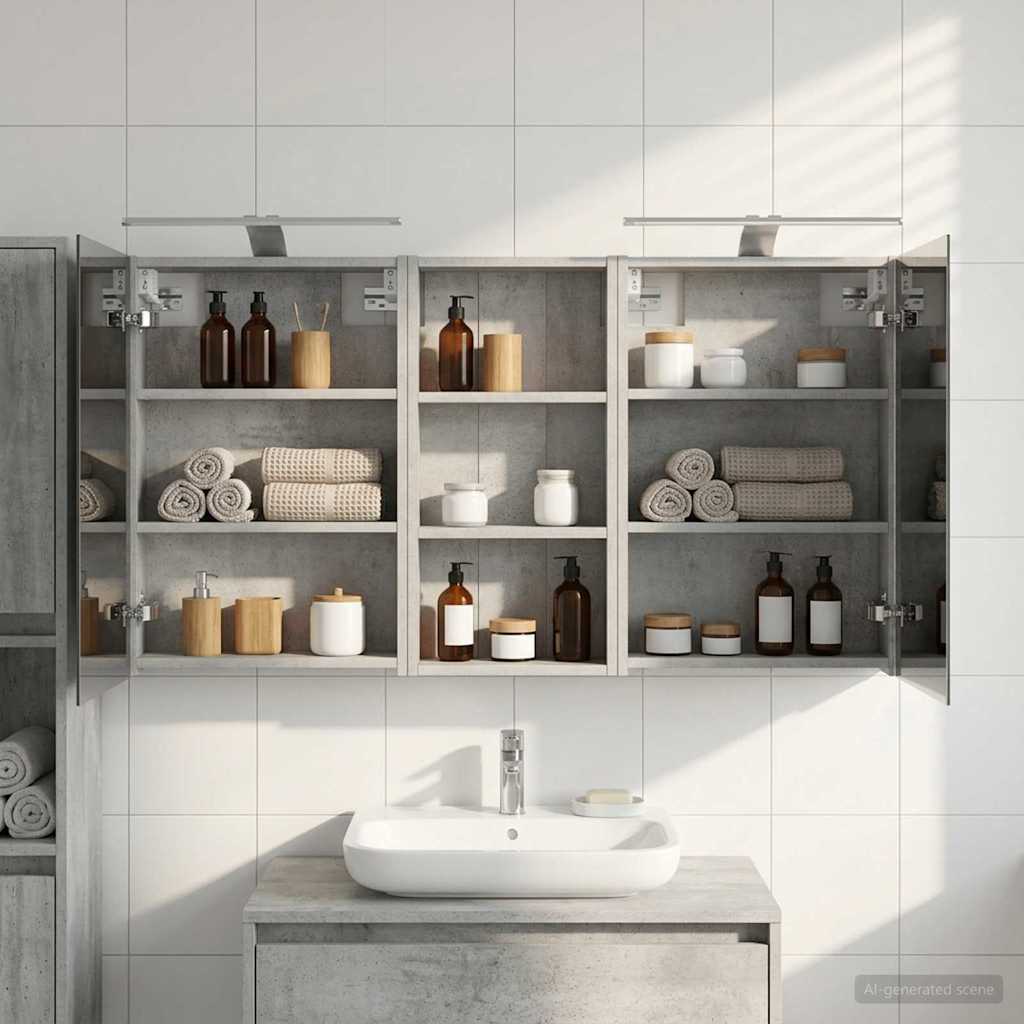 Badezimmerschrank-Set 3 pcs 110 x 10,5 x 60,5 cm Holzwerkstoff