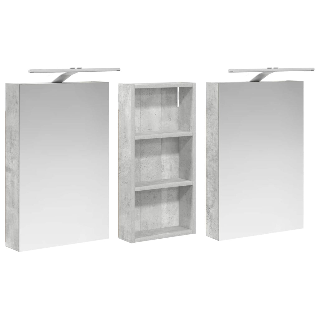 Badezimmerschrank-Set 3 pcs 110 x 10,5 x 60,5 cm Holzwerkstoff