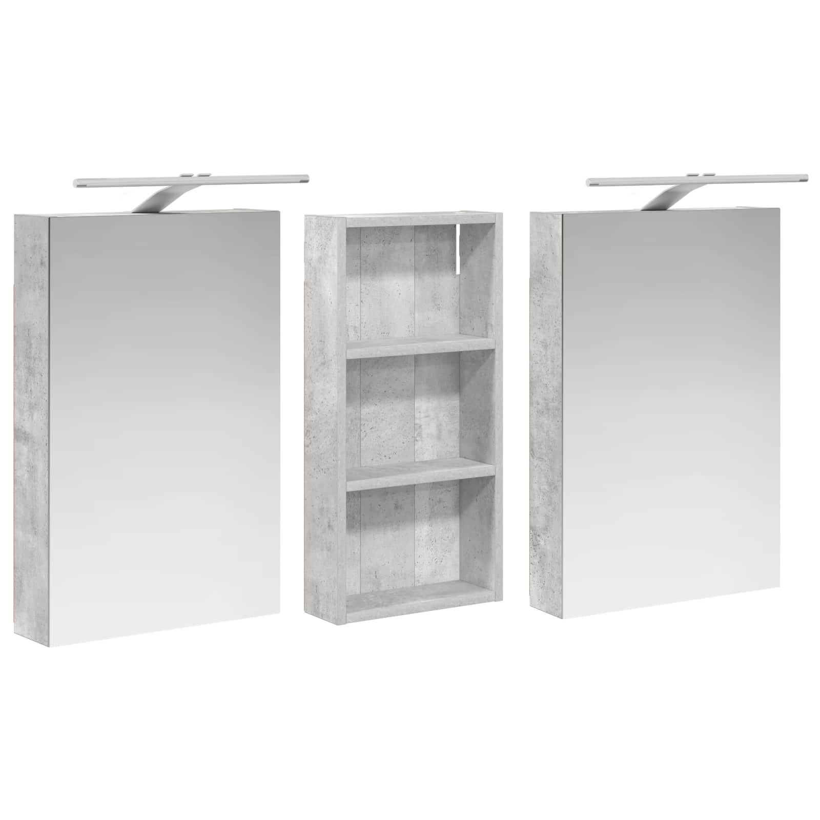 Badezimmerschrank-Set 3 pcs 110 x 10,5 x 60,5 cm Holzwerkstoff