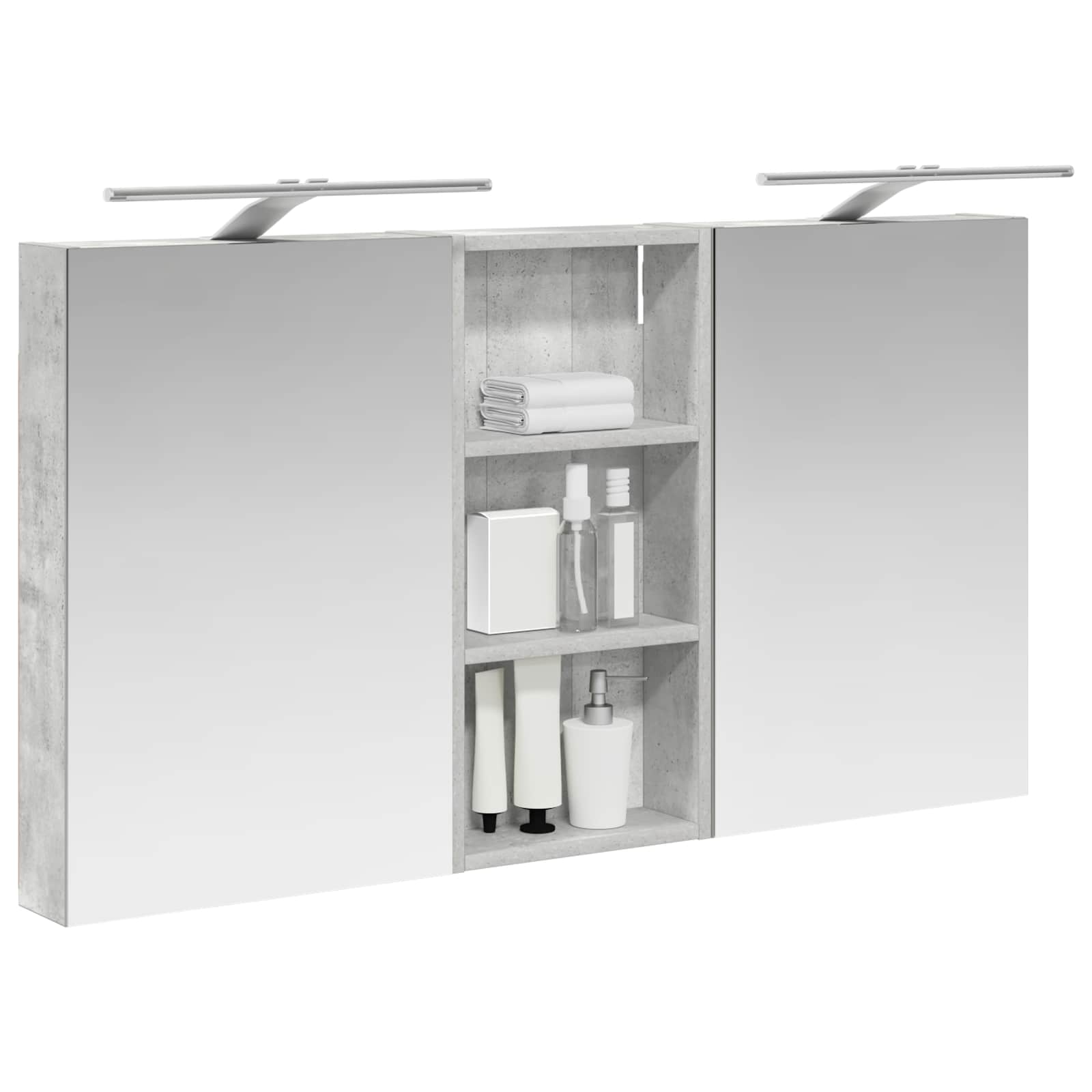 Badezimmerschrank-Set 3 pcs 110 x 10,5 x 60,5 cm Holzwerkstoff