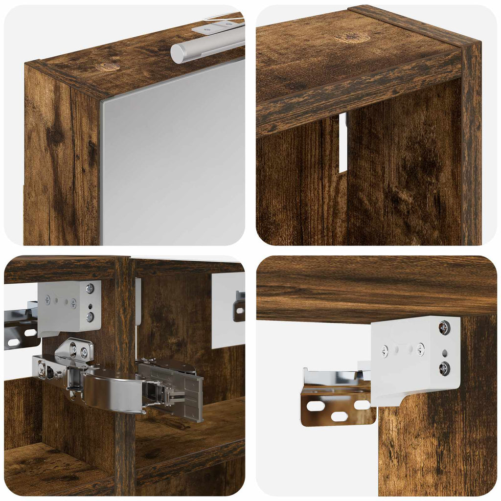 Badezimmerschrank-Set 3 pcs 110 x 10,5 x 60,5 cm Holzwerkstoff