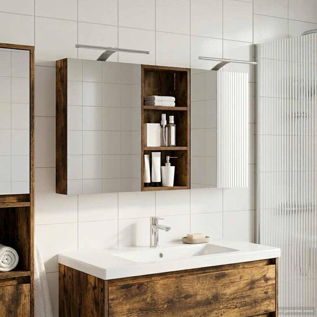 Badezimmerschrank-Set 3 pcs 110 x 10,5 x 60,5 cm Holzwerkstoff