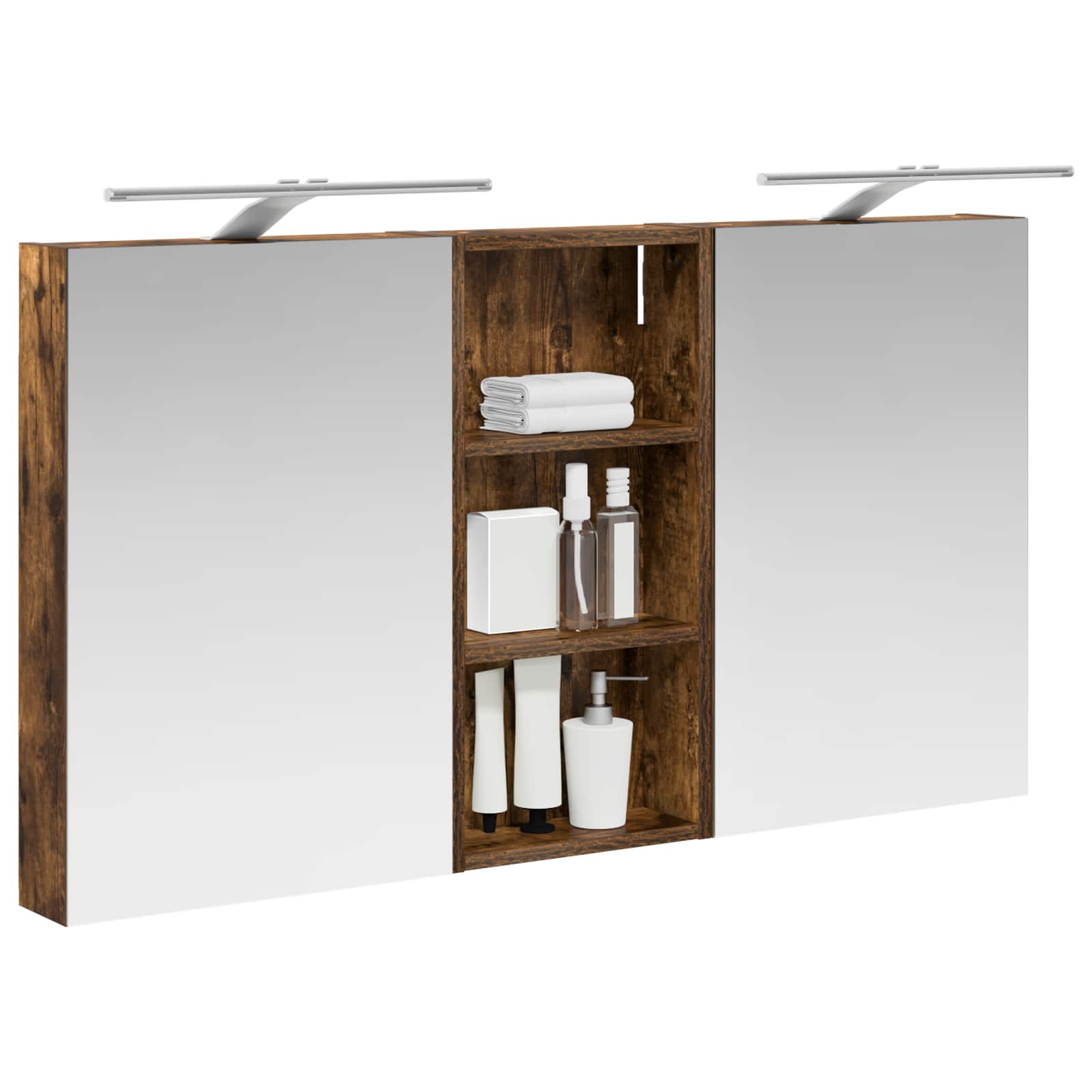 Badezimmerschrank-Set 3 pcs 110 x 10,5 x 60,5 cm Holzwerkstoff