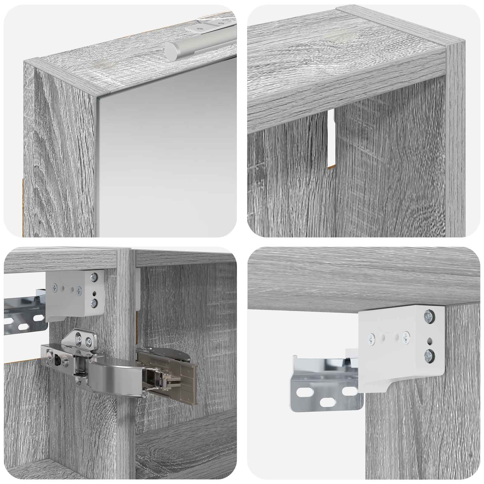 Badezimmerschrank-Set 3 pcs 110 x 10,5 x 60,5 cm Holzwerkstoff