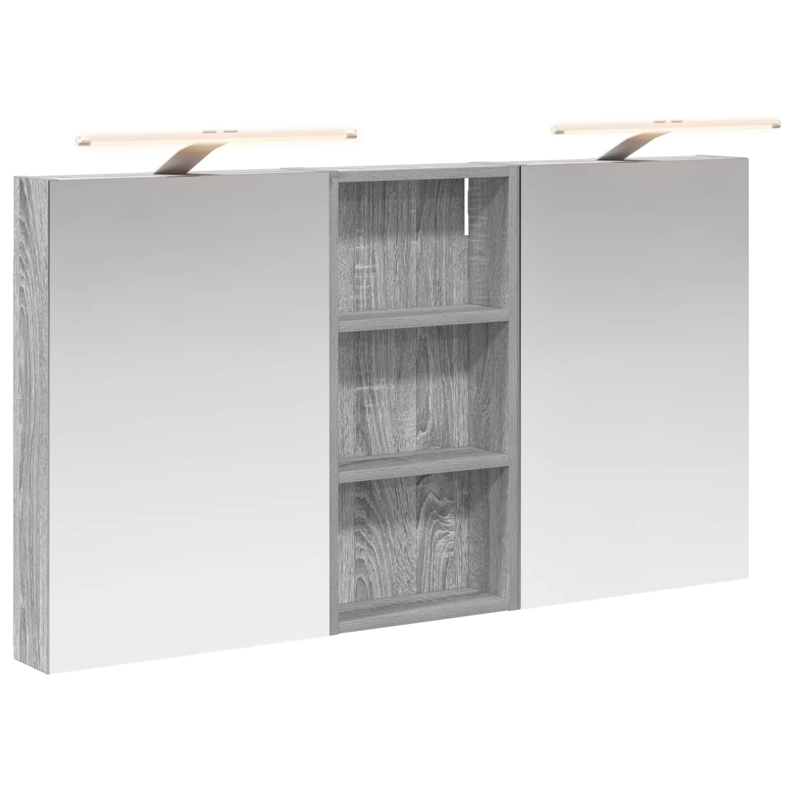 Badezimmerschrank-Set 3 pcs 110 x 10,5 x 60,5 cm Holzwerkstoff