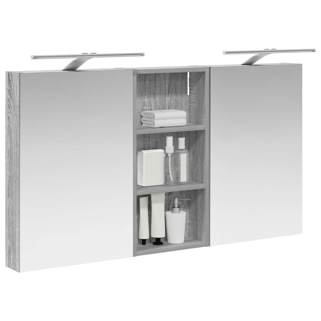 Badezimmerschrank-Set 3 pcs 110 x 10,5 x 60,5 cm Holzwerkstoff