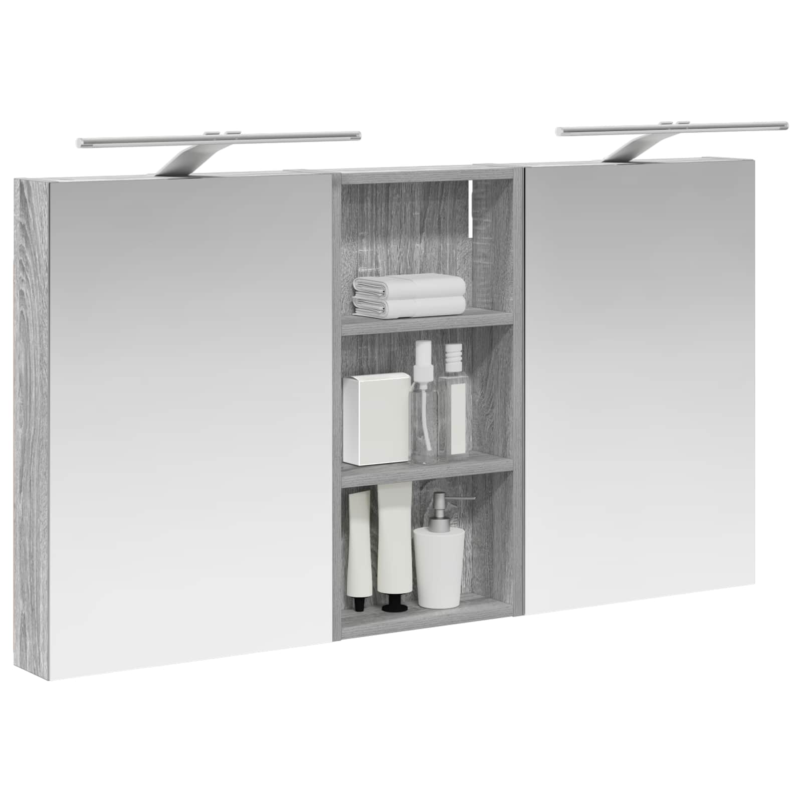 Badezimmerschrank-Set 3 pcs 110 x 10,5 x 60,5 cm Holzwerkstoff