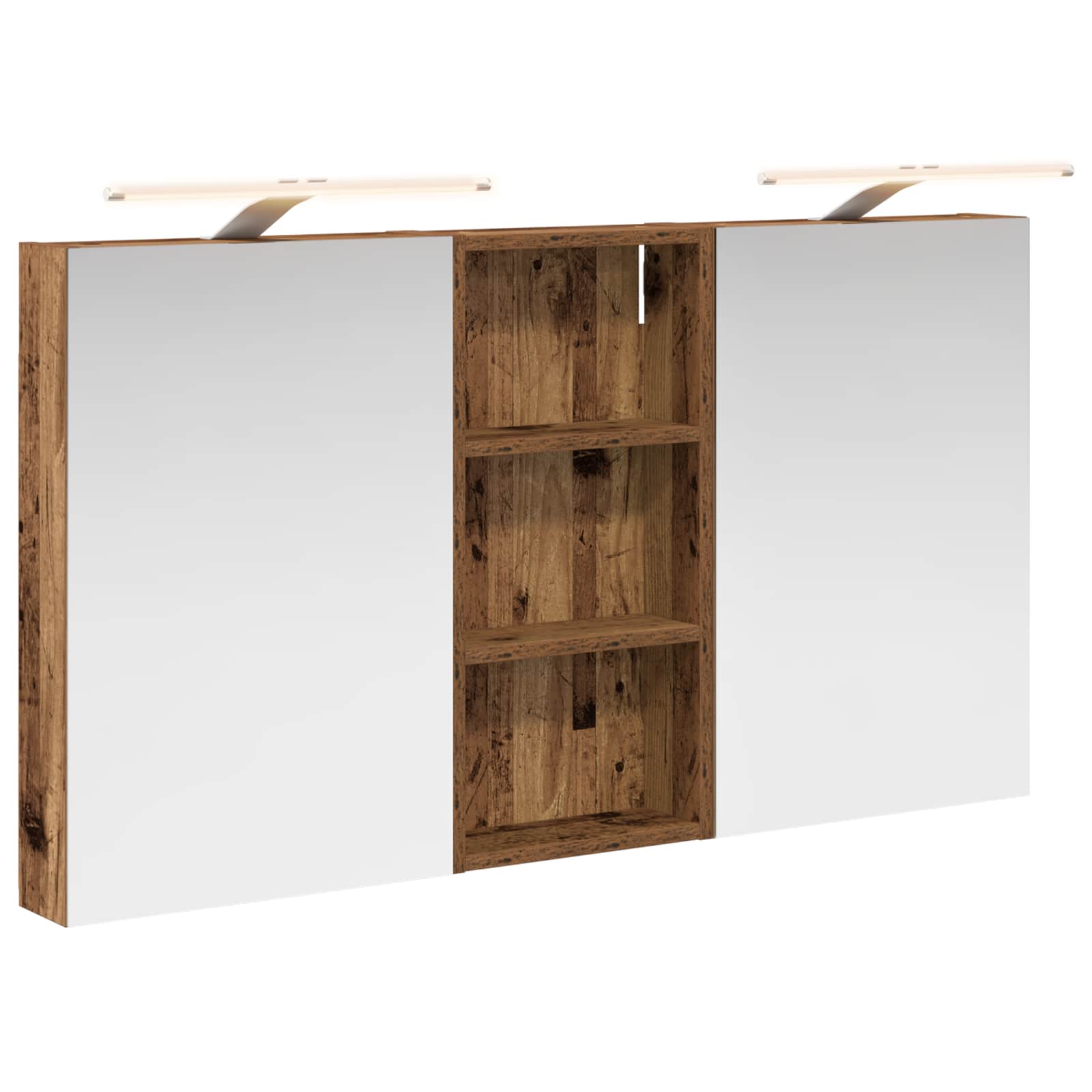 Badezimmerschrank-Set 3 pcs 110 x 10,5 x 60,5 cm Holzwerkstoff